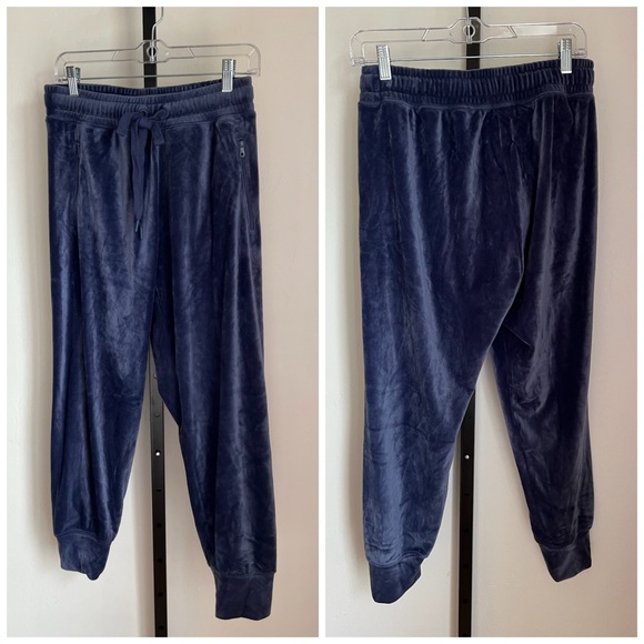 Offline By Aerie Blue Velour Joggers Medium Short - Picture 1 of 4